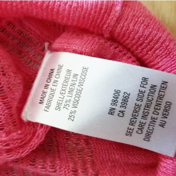 NEW Theory • pink linen knit sweater - Picture 2 of 2